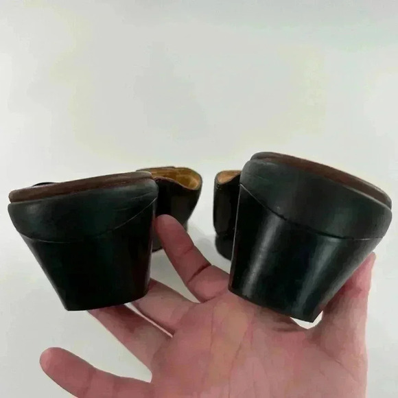 Clarks unstructured womens sandals size 7.5 brown leather slides - Picture 10 of 12